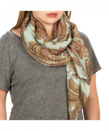 Large Paisley Pareo Scarf Ivory