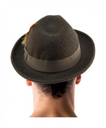 Godfather Homburg Feather Fedora Hat in Men's Fedoras