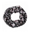 Amiley Women Ladies Cat Pattern Scarf Warm Wrap Shawl Neck Warmer Circle Scarves - Black - CW12NZOIQ9O