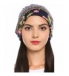 Ababalaya Women's Breathable Floral Turban Cap Chemo Cancer Beanie Cap Nightcap - Blue - CI1827YY5KY