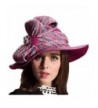 June's Young Women Winter Hats 100% Wool Chapeau Bow Felt Hat (Rose Red) - CK11RUFG3PV