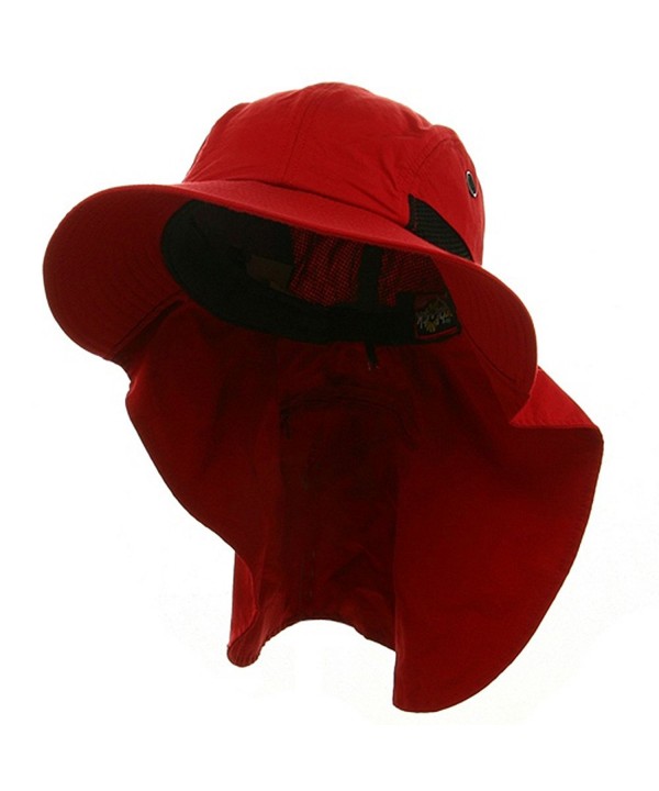 Big Size UV 45+ Extreme Condition Flap Hat - Red - CI111C6HUUL
