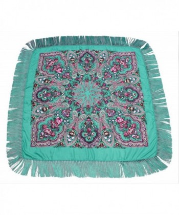 Dzhavael Couture Womans Russian Style Wool Large Babushka Shawl Wraps Scarves - Green - CR187EIC9L4