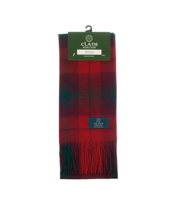 Clans Of Scotland Pure New Wool Scottish Tartan Scarf Macnab (One Size) - CP123H3AQPV