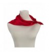 Women Neck Square Scarf Bank Clerk Airline Stewardess Satin Bandana Neckerchief - Deep Red - CL12I2MHHU5