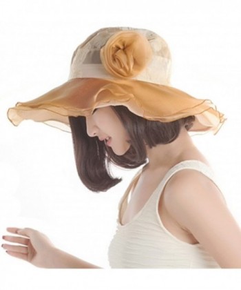 Womens Ladys Fashion Beach Brown in Women's Sun Hats