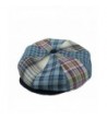 Emstate Irish Linen 8 Panel Applejack Newsboy Cap Made in USA Many Colors - Blue Plaid - CR11D5W1V4B