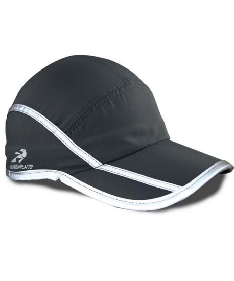 Headsweats Dry Visibility Performance Sport Hat Cap - Grey w/ Reflective - C511LWMG0SN
