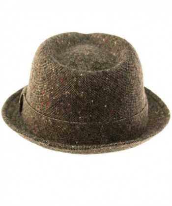 Tweed Winter Fedora Uprturn Hat