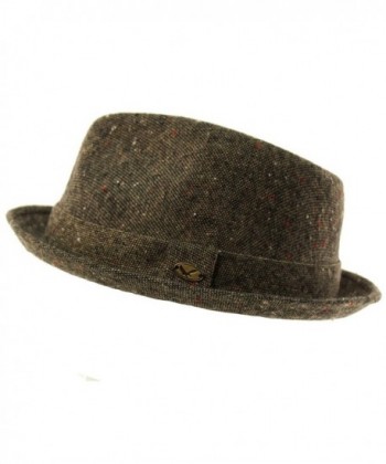 Tweed Winter Fedora Uprturn Hat in Men's Fedoras