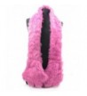 AN- Fun Accessory Fleece Lined Furry Faux Fur Scarf Stole with Monster Claws Paws Pockets Mitten - Hot Pink - CT12CGQMKHN