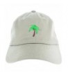 Palm Tree Hat Dad Hat Coconut Tree Embroidered Adjustable Baseball Cap - Khaki - C412ICHKODH