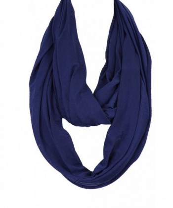 Jersey Plain color infinity scarf - Blue - C218676UT8D