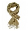 Frost 100% Cashmere Scarf Soft Warm All Natural Cashmere Scarf - Beige - CZ11ONTOU0R