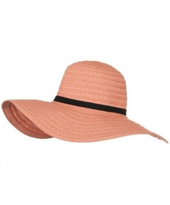 Ladies Fashion Toyo Solid Hat - Peach - C8118NTP54D