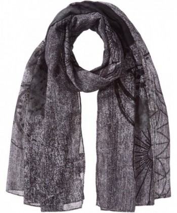 Desigual Women's Adhara Rectangle Foulard Scarf - Gray - CN17YLZ4A57