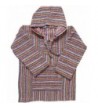 El Paso Designs Mexican Style Baja Hoodie Pullover Poncho - For Men & Women - Gray Rainbow - CU187AA38WC