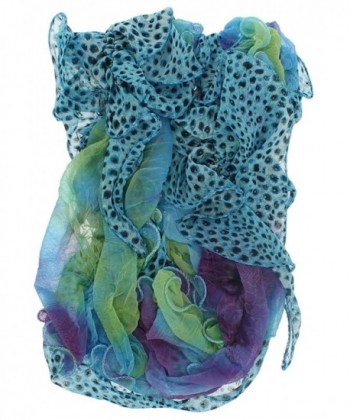 Womens Dramatic Watercolor Chiffon Cheetah