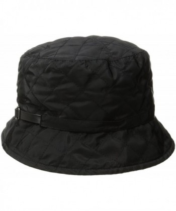 Karen Kane Women's Quilted Rain Bucket Hat - Black - CP12M1OFWJX