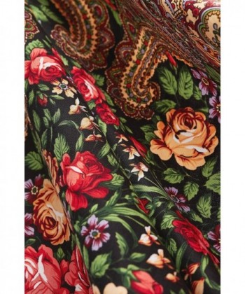 Ladies Floral Tassels Ukrainian Russian in Fashion Scarves