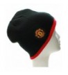 Manchester United Winter Beanie Soccer Futbol Knit Hat Cap - Cuffless Black Red - C311QKCAP5X