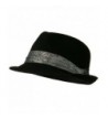 Wool Felt Fedora Hat with Satin Band - Black W18S41D - C111BKA2R2T