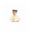 Girl's Faux Fur Furry Collar Wrap Shawl for Bridal Party Ivory Shrug Bolero Cape - C1186ANN002