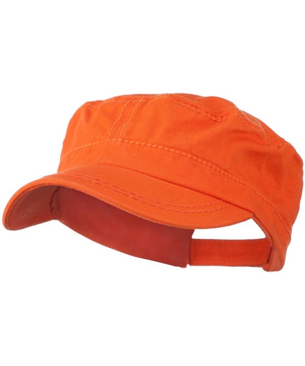 Colorful Washed Military Cap - Orange W35S34E - CU11E8TAZUZ