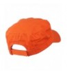 Colorful Washed Military Cap Orange