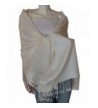 New Best Soft 100% Pashmina Scarf Shawl Wrap Stole (Cream) - CQ114ZWA8HP