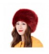 LITHER Women Ladies Girls Cossack Russian Style Faux Fur Hat Winter Warm Cap - Wine Red - C812N1N1P6O