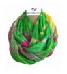 TC Mixed Color Oil Painting Vibrant Artistic TieDye Infinity Scarf - Lime - CJ12OCVACJS