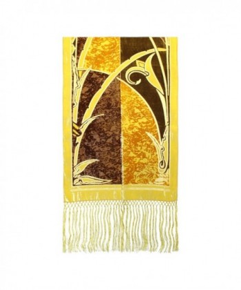 Bamboo Designed Velvet Tassel CO 4 in Fashion Scarves