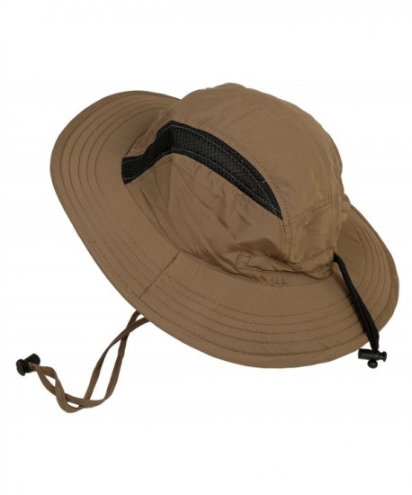 Funky Junque's Unisex Outdoor Boonie Brim Vented Sun Hat w/Neck Flap Option - Olive - CX17YI76DZC