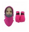 Leories Balaclava Face Ski Mask - Motorcycle Fleece Hood/Neck Warmers/Hat Mens Womens - S Pink Grey - C7187NUSOD0