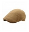 Men Basic Cotton Irish Ivy Driving Flat Cap Urbane Gatsby Newsboy Golf Hat - Beige - C112MXPUMMU