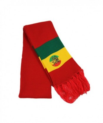 RW Knitted Rasta Lion Scarf - Red/Rasta - CV124LTUTP3