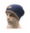 ALL IN ONE CART Men's Winter Knit Skull Cap Wool Warm Slouchy Beanies Hat Scarf Set - Blue-1 - CA187CN0R56