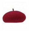 ACVIP Womens French Style Beret Hat Wool Warm Beanie Cap - Wine Red - C9125Q0KDRP