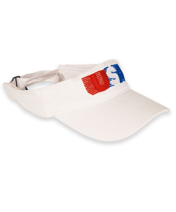 USA Patriotic American Retro Visor - White - CV12HWZAPUL