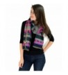Modadorn Native American Style Blanket Scarf - Native American Stitch Trimmed Blanket Pink - CW120QI13OJ