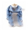 ctshow Cute Pandas Print Voile Animal Print Scarf Fashionable Women Scarves - Sky Blue - CI183N8YQLX