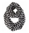 Chevron Infinity Loop Scarf - Black/White - CC11HHSSMJV