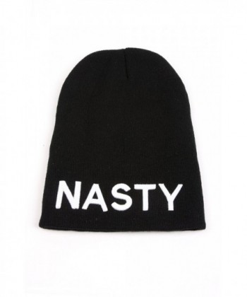 Pop Fashionwear Unisex Warm Acrylic "NASTY" Beanie Skull Hat 350HB - CG11GSIYRSV