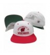 Wisconsin Badgers White/Red Two Tone Plastic Snapback Adjustable Snap Back Hat / Cap - CZ118FIKVNH