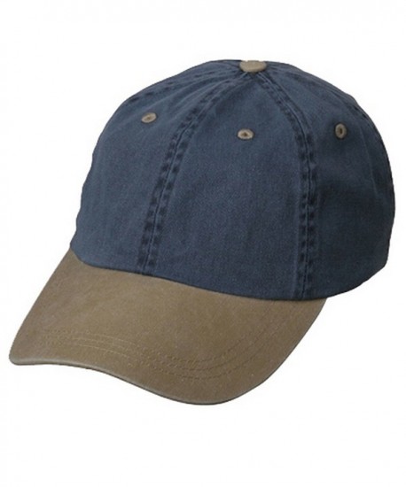 Wholesale Low Profile Pigment Dyed Cotton Twill Caps Hats (Navy/Khaki) - 21242 - CQ11174X7H3