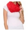 Sakkas Esla Long Wide Wrap Around Fuzzy Furry Fur Soft Comfortable Infinity Scarf - Red - CX12HHVJ8CR