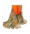 Multi Color Hovsgol Design Voile Pashmina Shawl Scarf Wrap Stole CJ Apparel NEW - Orange & Green - CO11QFD5VZ7