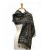 Fashmina Classic Paisley Pashmina Shawl Scarf - Dark Gray - CR185ZXUDLA