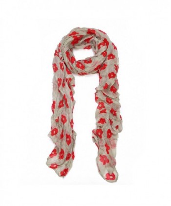 Cherry Blossom Sakura Floral Fashion Scarf Wrap - Different Colors Available - Taupe - CC11OBT013T